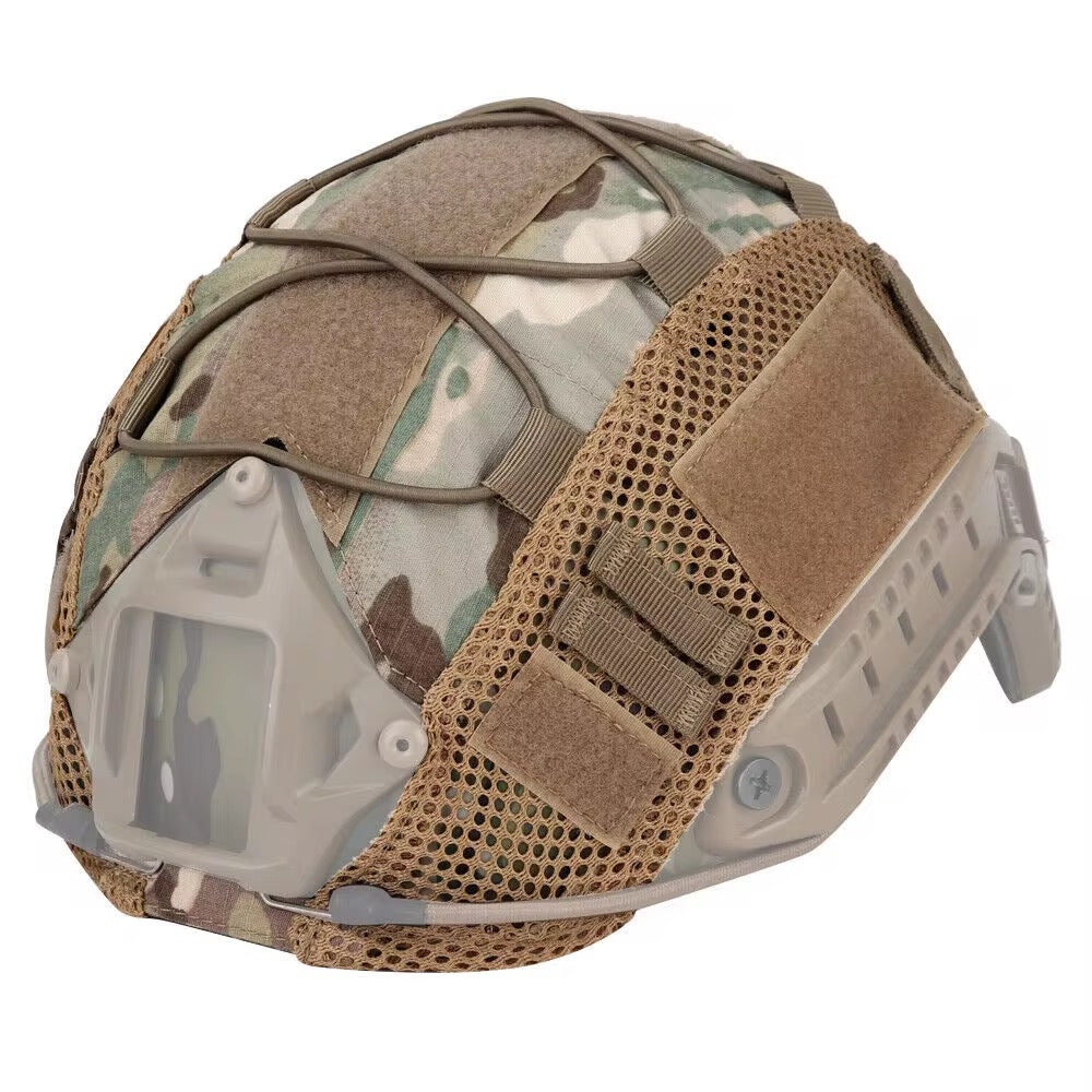 Tactical Helmet Cover – Αναπνεύσιμο Κάλυμμα Κράνους με Velcro & Ελαστικά Κορδόνια