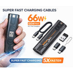 Φόρτωση εικόνας στο εργαλείο προβολής Συλλογής, 66w Super Fast Charging Cable Kit – All-in-One Φορτιστικό Σετ
