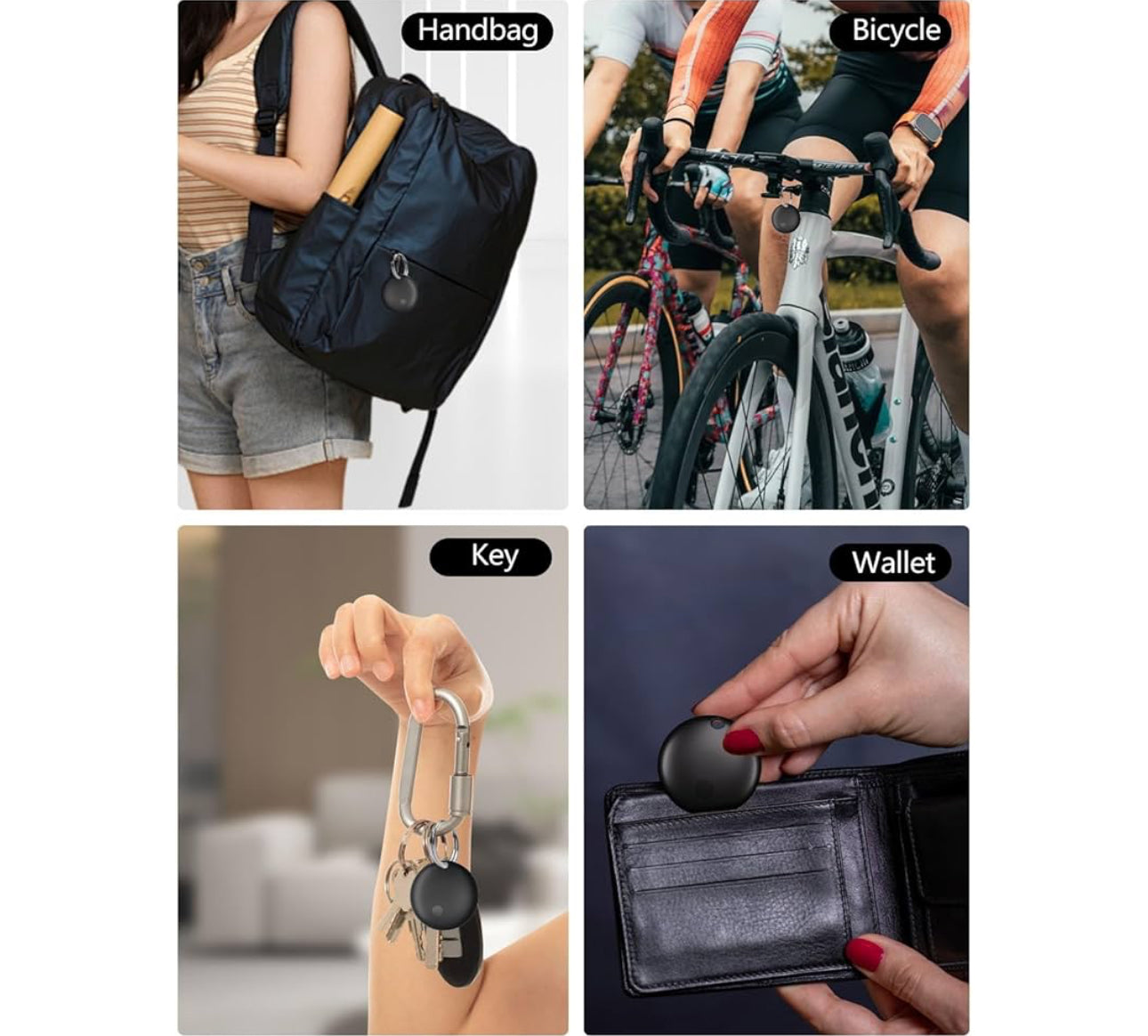 Σετ 4 Mini GPS Tracker με Keyrings – Για iPhone & Android