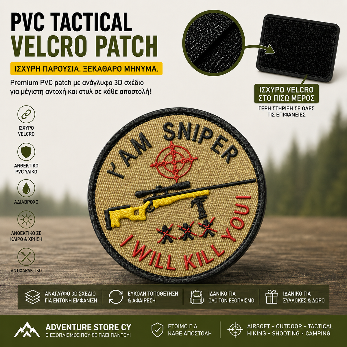 Tactical Velcro Patches – Στρατιωτικά Σήματα με Velcro