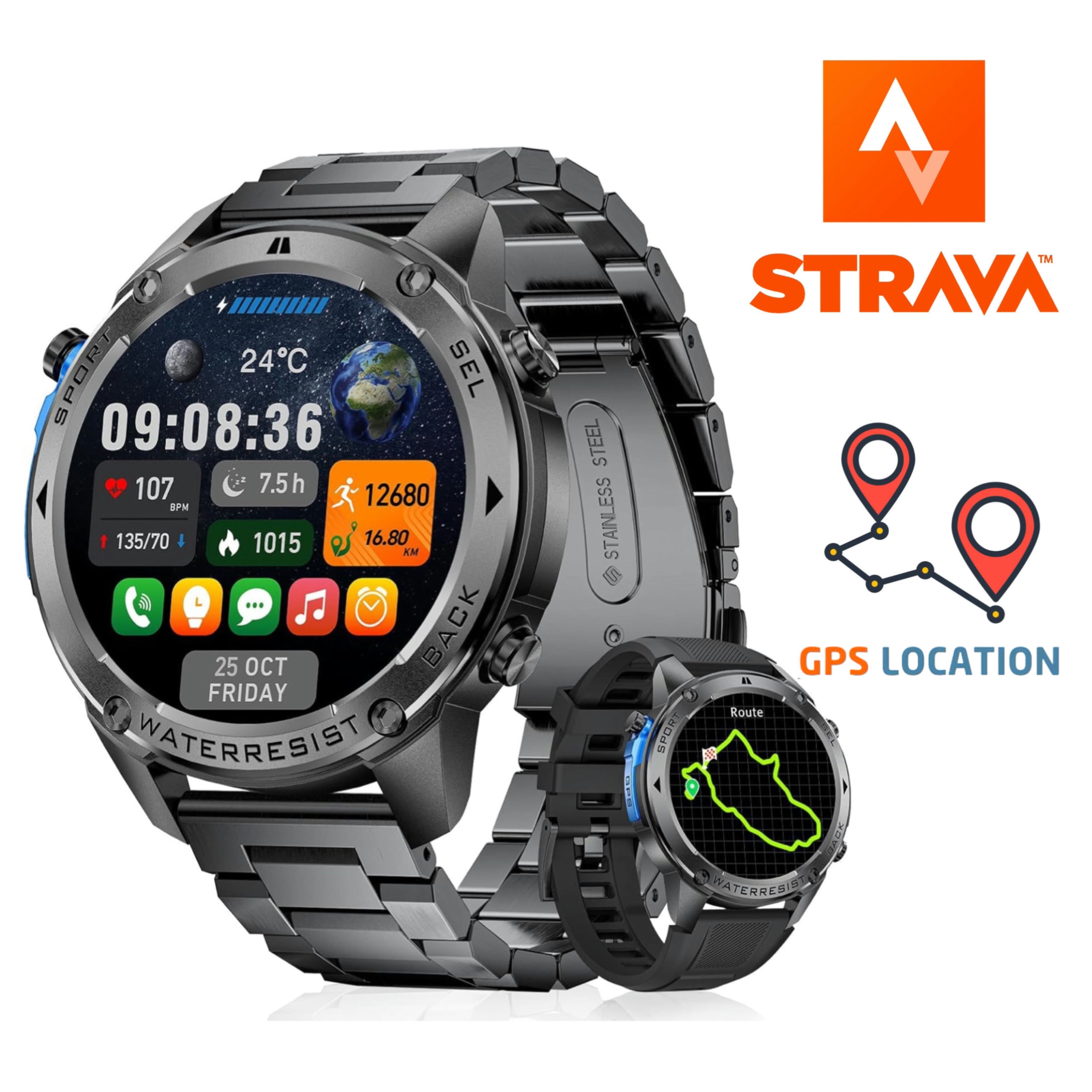 GPS Fenix Strava Smartwatch