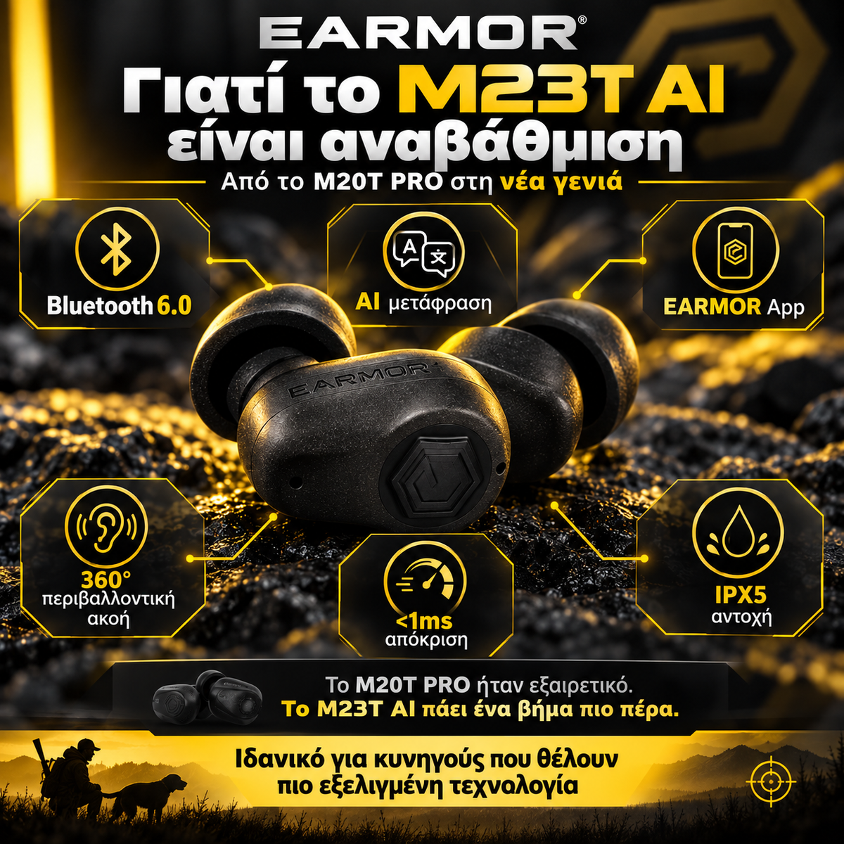 EARMOR M20T Pro – Next-Gen Smart Earplugs