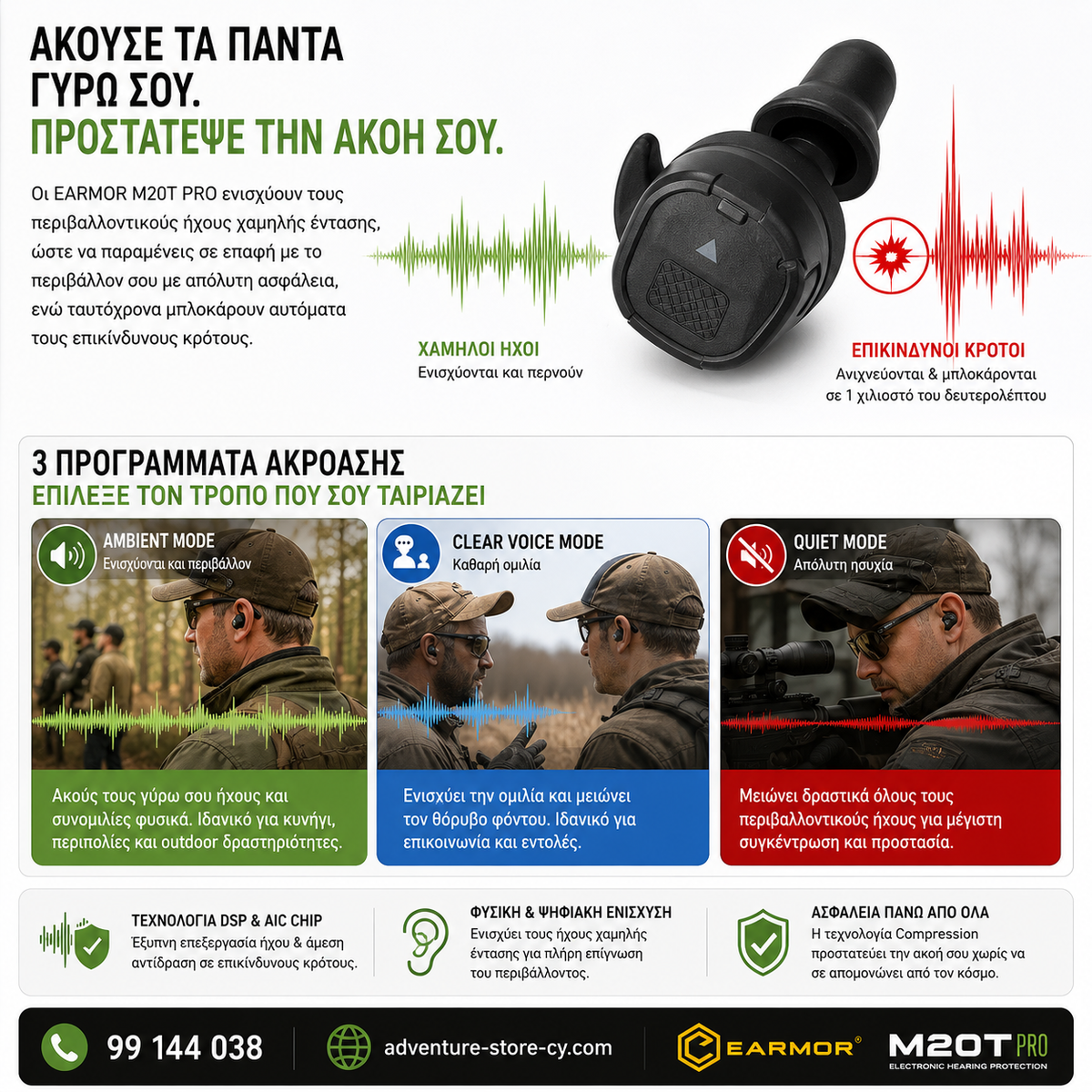EARMOR M20T Pro – Next-Gen Smart Earplugs