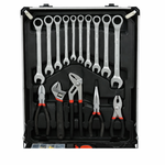 Φόρτωση εικόνας στο εργαλείο προβολής Συλλογής, Επαγγελματικό Σετ Εργαλείων 187 Τεμαχίων με Βαλίτσα Αλουμινίου – Καρυδάκια, Καστάνιες, Πένσες &amp; Κατσαβίδια
