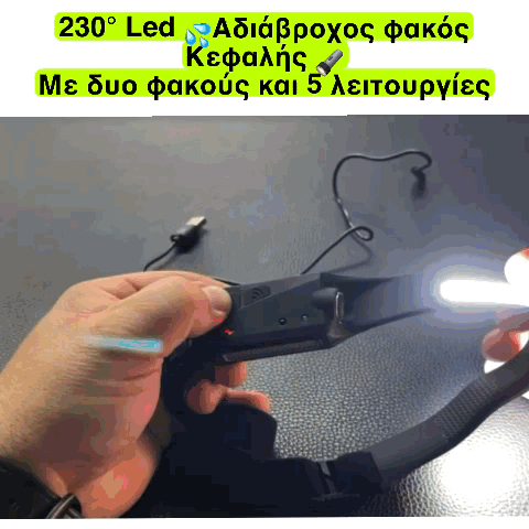 230° Led Waterproof Headlamp 