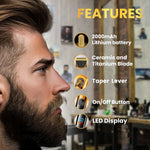 Φόρτωση εικόνας στο εργαλείο προβολής Συλλογής, VGR Κουρευτική Μηχανή Μαλλιών &amp; Γενειάδας και σώματος – Αδιάβροχη IPX6
