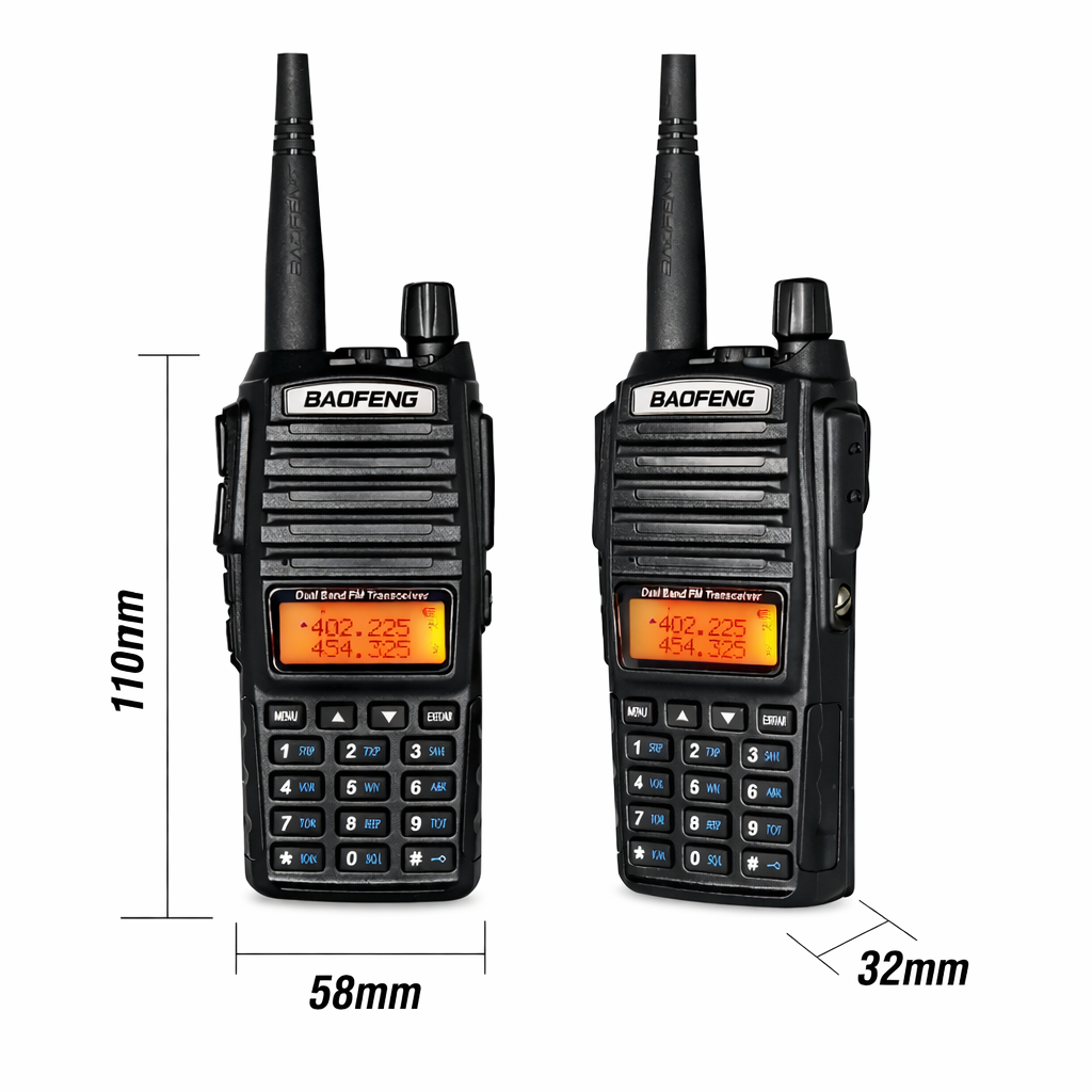 Set of 2 Wireless Walkie-Talkies up to 10km Professional Baofeng