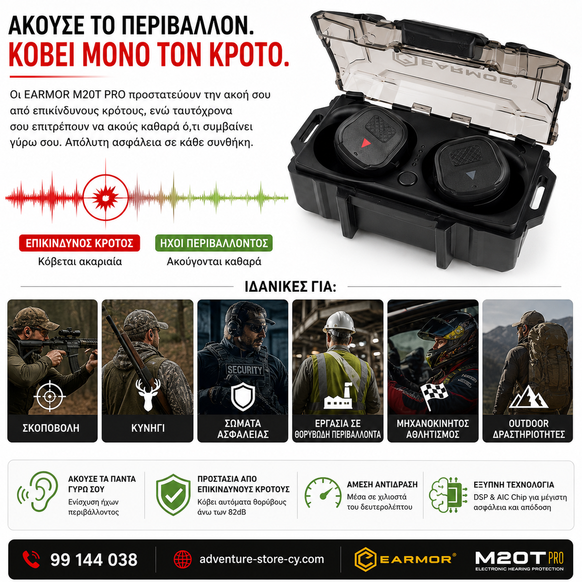 EARMOR M20T Pro – Next-Gen Smart Earplugs