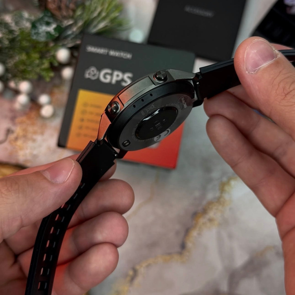 Fenix Smartwatch GPS με κλήσεις , υγεία, Υποστήριξη Strava & AMOLED Οθόνη