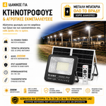 Φόρτωση εικόνας στο εργαλείο προβολής Συλλογής, RIXME Ηλιακός Προβολέας 2000W IP67 με Διπλό Πάνελ &amp; Τηλεχειριστήριο
