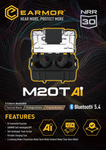 Φόρτωση εικόνας στο εργαλείο προβολής Συλλογής, EARMOR M20T AI – Έξυπνες Ωτοασπίδες Νέας Γενιάς

