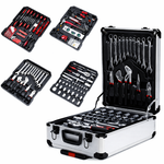 Φόρτωση εικόνας στο εργαλείο προβολής Συλλογής, Επαγγελματικό Σετ Εργαλείων 187 Τεμαχίων με Βαλίτσα Αλουμινίου – Καρυδάκια, Καστάνιες, Πένσες &amp; Κατσαβίδια
