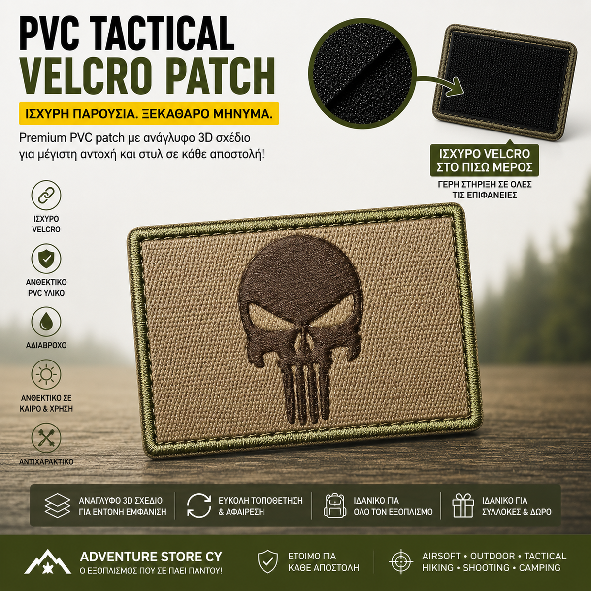 Tactical Velcro Patches – Στρατιωτικά Σήματα με Velcro