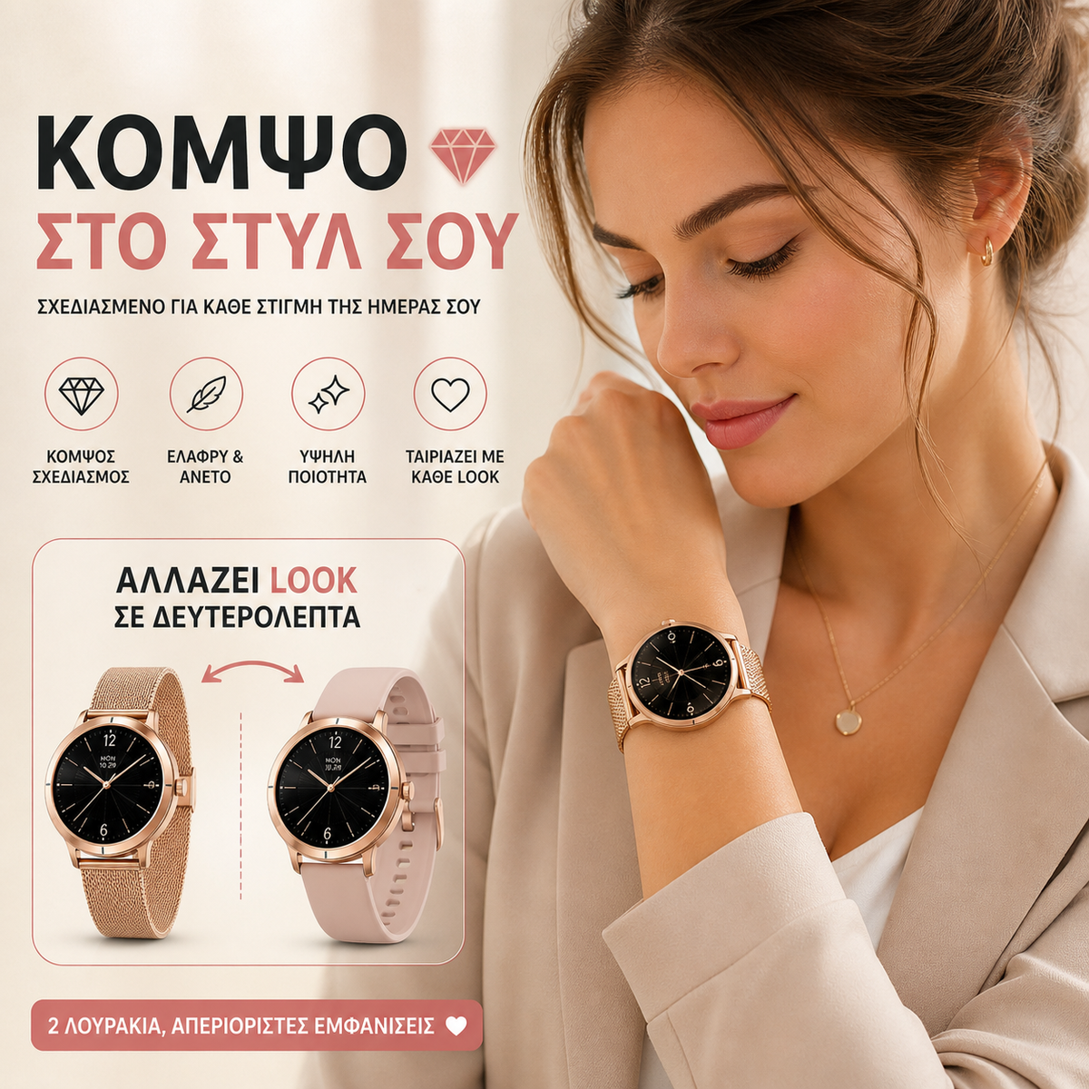 Smartwatch GPS με κλήσεις , υγεία, Υποστήριξη Strava & AMOLED Οθόνη