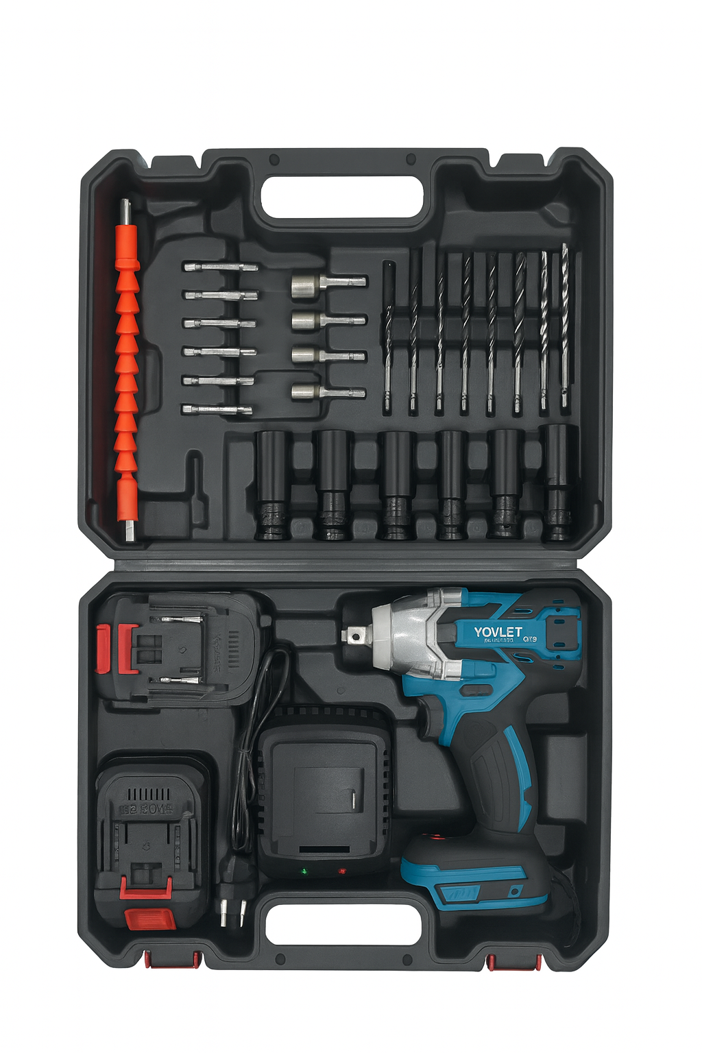 Επαναφορτιζόμενο Impact Wrench 198V με Πλήρες Σετ Εξαρτημάτων