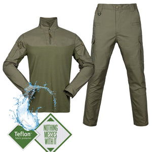 Teflon®️ suits 💧 water repellent - 🛢️oil resistant