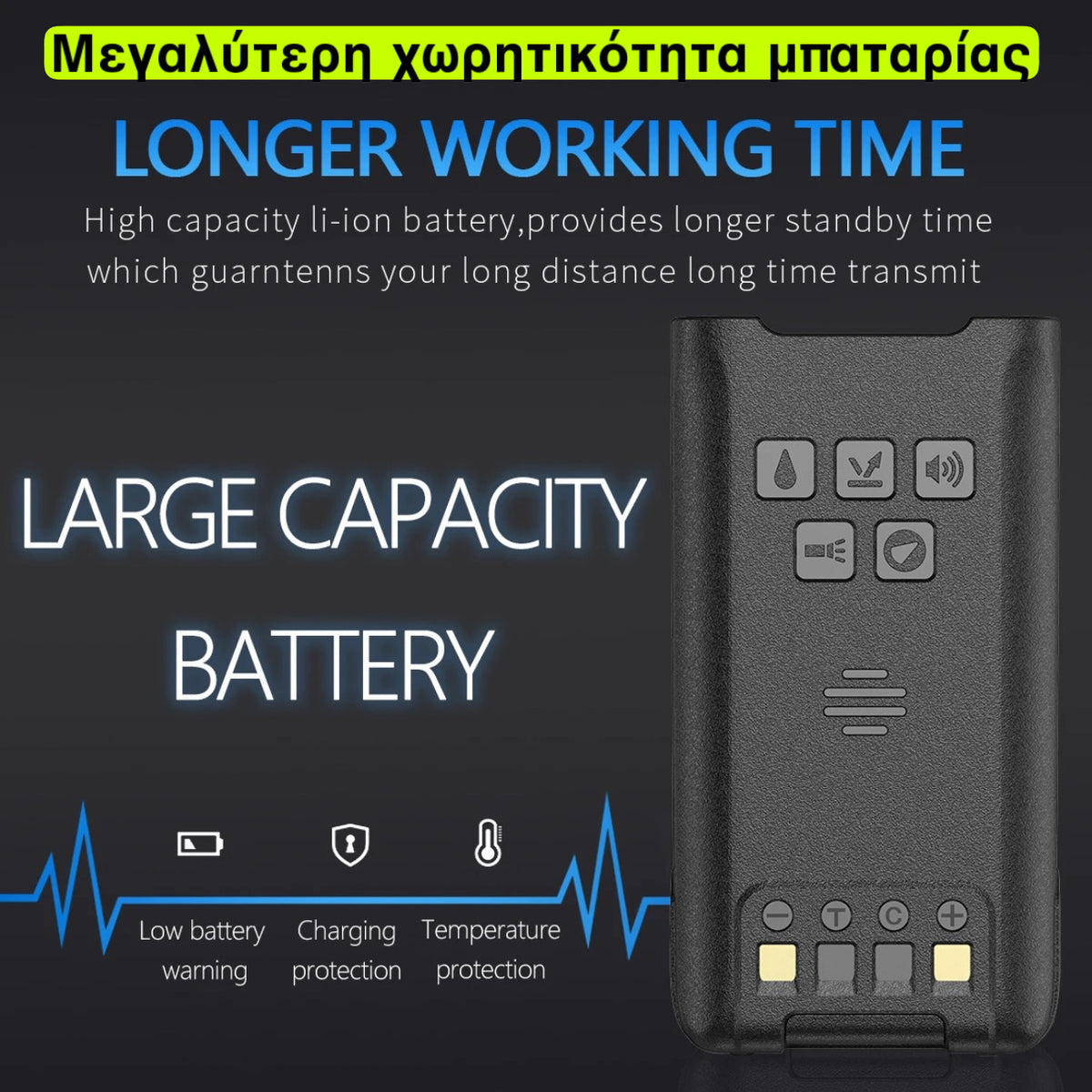 Set of 2 Wireless Walkie-Talkies up to 15km Professional Baofeng Waterproof IP68